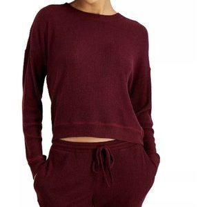 ALFANi Ribbed Wide Leg Pajama Set, Size M